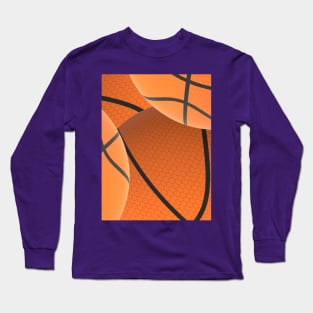 Abstract Basketballs Pattern for Fans and Players Long Sleeve T-Shirt